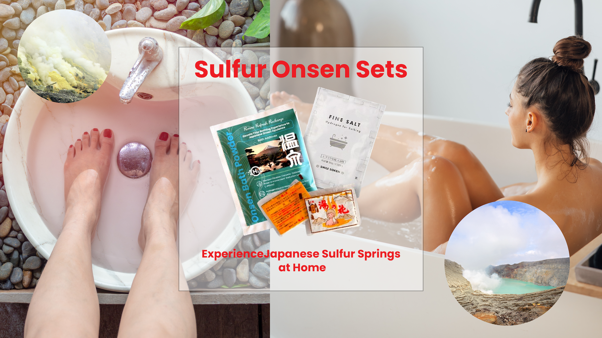 Experience Japanese Sulfur Springs<br>at Home with Onsen Harvest’s Sulfur Onsen Sets